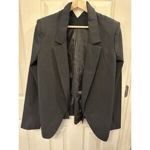 Theyskens Theory Womens Tuxedo Cut Blazer Black Size‎ 4 Size 38 Silk Lining EUC